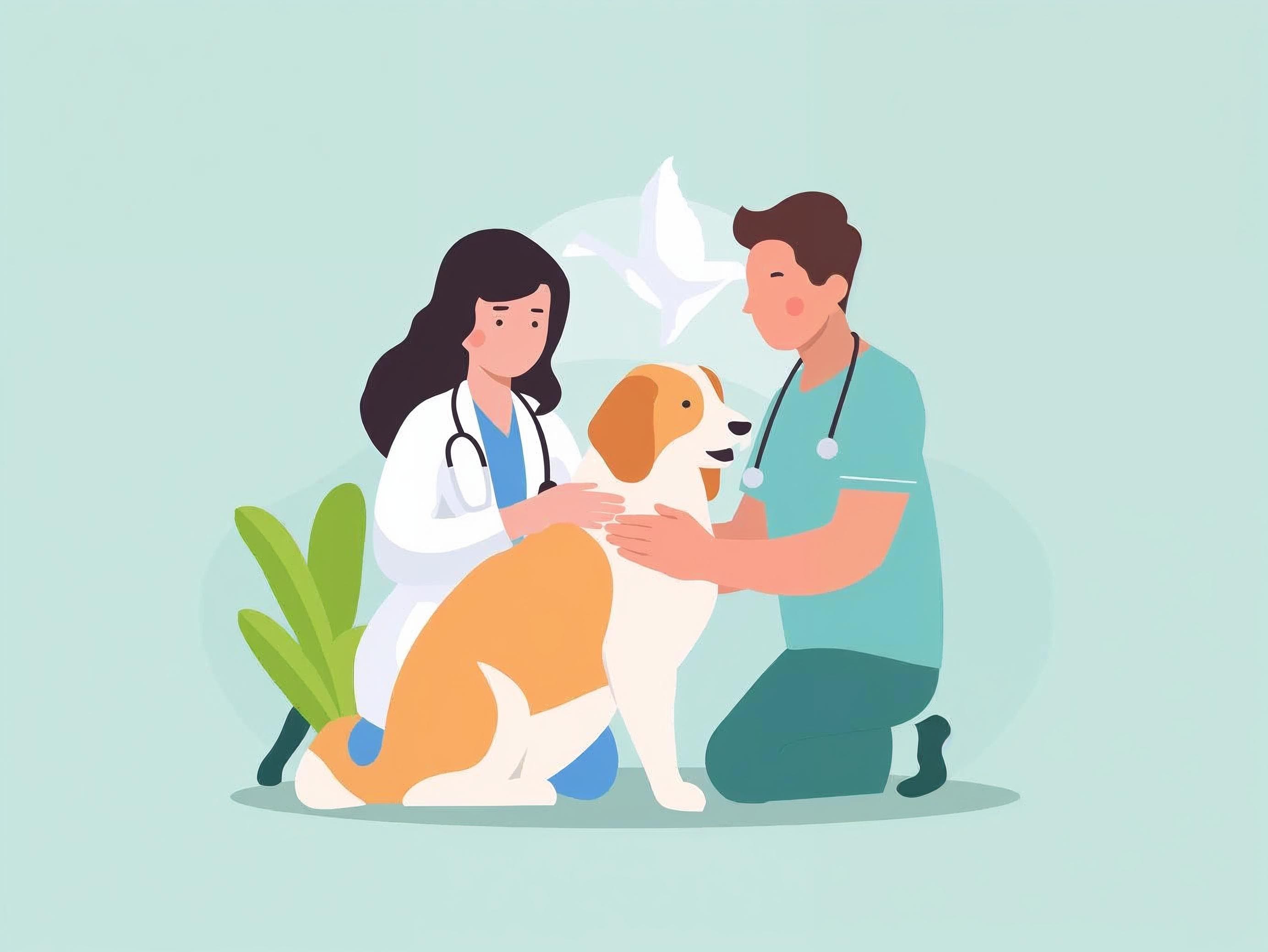 Veterinário atendendo um animal de estimação