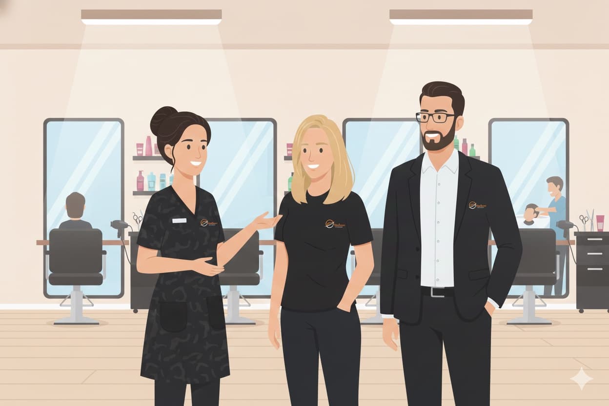 Equipe Dias Gomes apoiando saloes de beleza